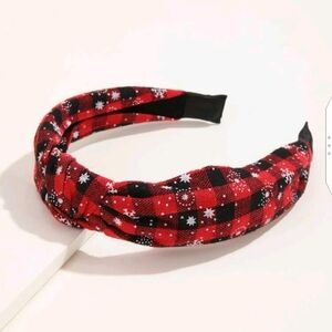 ✨3 FOR $28✨🆕 HOLIDAY BUFFALO PLAID SNOWFLAKE HEADBAND